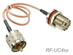 UHF PL259 Male to UHF Bulkhead Female 50Ω RG316 Coax Low Loss RF Cable