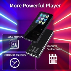 Bluetooth 5.0 MP3 Player HiFi Lossless Sound FM Radio Music Voice Recorder 144GB