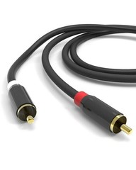 3 6 10 15 FT Gold Plated RCA Male L/R Stereo Audio Cable Cord Plug