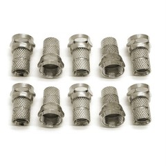 NEW 10 pack F-Type Male Twist On Connectors for RG59 Coaxial Coax Antenna Cable