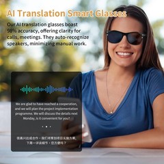 AI Smart Glasses for Men Women, Real-Time Translation Glasses with ChatGPT, W…