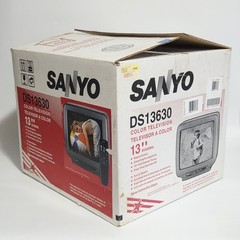 NEW CRT TV 13″ Sanyo DS13630 Remote Manual 1998 Gaming – Open Box New Old Stock