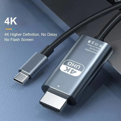 USB C to 4K HDMI Cable Video Converter Adapter 6FT Type C to HDMI 4K Cord