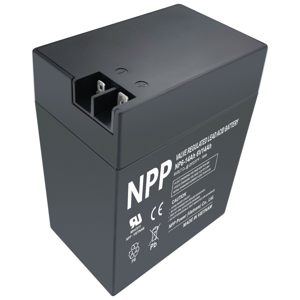 NPP NP6-14Ah 6V 14Ah Rechargeable Sealed Lead Acid Battery For Parmak 901