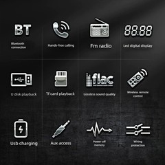 One Din MP3 Player Car Radio Stereo Audio in-Dash FM Aux Receiver USB Bluetooth