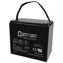 Mighty Max (Group 22NF) 12V 55AH SLA Battery INTERNAL THREAD TERMINAL