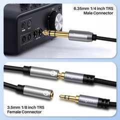 Togconn 6.35mm to 3.5mm Y Splitter Cable 2 Pack