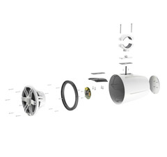 1PCS Audio 6-1/2″ 2-Way 150W Marine Tower Boat Speaker 12V DC RGB LED Light