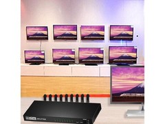4K HDMI Splitter 1 in 8 Out, Powered 8 Port hdmi splitters Multi Monitor Outputs