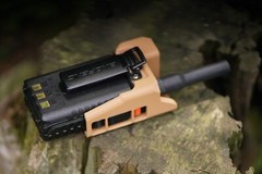 Baofeng UV-5R / BF-F9 – Flat Dark Earth Exoskeleton Cage – Textured Finish