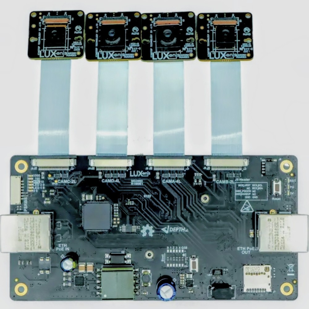 ​Luxonis OAK-FFC-4P POE AI Camera Development Baseboard | RVC2 DepthAI OPEN BOX
