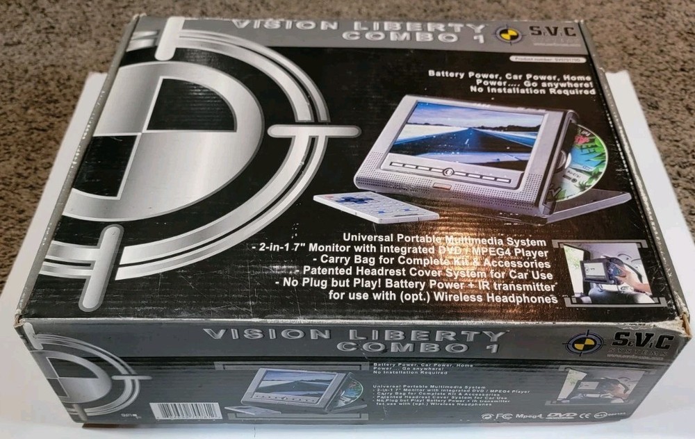 SeViC Systems Vision Liberty Compact7 7″ DVD/MPEG4 Player. Portable Or Back Seat