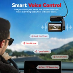 REDTIGER 64+128G A4 Dash Cam Front and Rear 4K Dash Camera 2″ Touch Screen