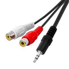 Conext Link 3.5mm 1/8″ Stereo Male Plug to 2 RCA Female Jack Aux Audio Y Cable