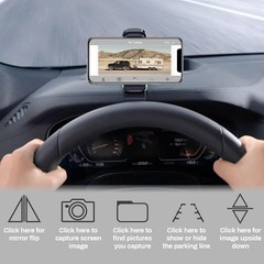 EWAY WiFi Magnetic Hitch Wireless Backup Rear/Front View Camera Black