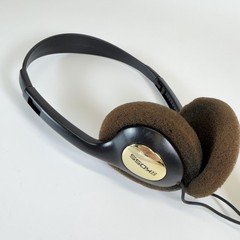 Genuine Koss Solid Black Gold Lightweight Wired Headphones
