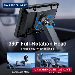 EWAY Suction Cup Mount for CarPlay Display, Backup Camera Monitor, Extended Arm