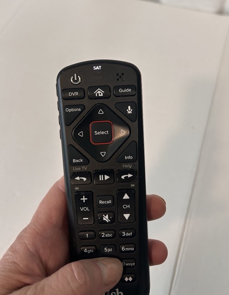 Dish Network 54 Satellite Receiver Remote Control For Hopper Joey Black