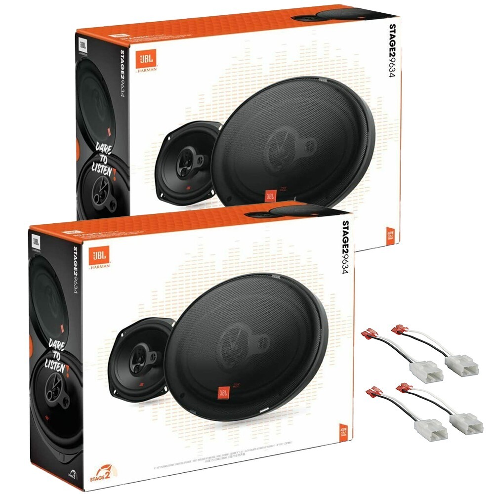 4) JBL Stage2 6″x9″ 420Watt Front& Rear Doors Speakers for 2009-2022 RAM 1500