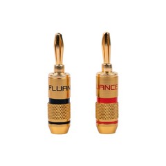 Fluance Banana Plug, 24K Gold-plated, 16 to 12 AWG speaker wire for Hi-Fi setup