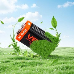 VEVOR 9V Alkaline Batteries 12Pack 9Volt Battery for Smoke Detector Long Lasting