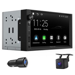 Android Auto 7″ QLED Double 2DIN Car Stereo Head Unit CarPlay GPS Navigation RDS