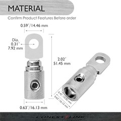 Conext Link RT4N-2 Set Screw Ring Terminal 2 Pack () 4 Gauge Nickel