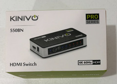 KINIVO 550BN PRO SERIES 5 Port HDMI Switch 4K 60Hz HDR 18Gbps HDCP 2.2