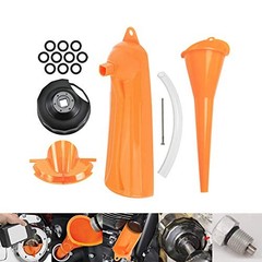 Crankcase Fill Funnel Primary Case Oil Fill Oil Filter Funnel Set with Oil