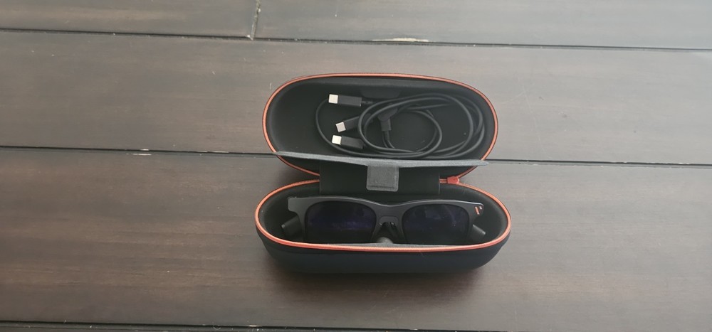 Viture Pro Smart AR Glasses, USB-C, Mobile Charging Dock, Accessories, Black