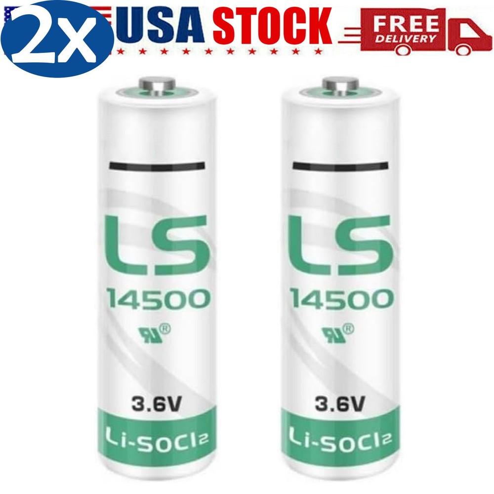 ◉ US STOCK!!! 2X for LS 14500 LS14500 AA 3.6V Lithium Battery