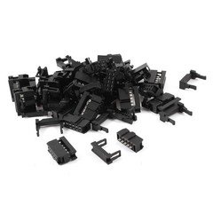 uxcell 25 Pcs IDC Cable Connector FC-10P 2×10 Pin 2.54mm Pitch 25Pcs, black