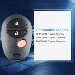 Key Fob Replacement Keyless Entry Car Key for 2007-2016 Toyota Tundra/ 2 Pack