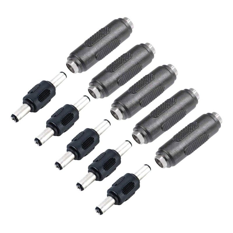 DC5.5×2.1mm Power Male Female Connector Durability ABS Metal Long Size Design