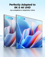 8K 4K Mini HDMI to HDMI Cable 6.6FT, Mini HDMI 2.1 Cord [8K 60Hz, 4K@240Hz 144Hz