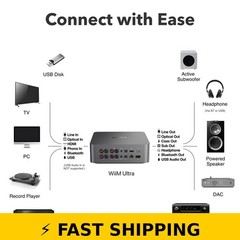 WiiM Ultra Music Streamer – 3.5″ Touchscreen – Space Gray