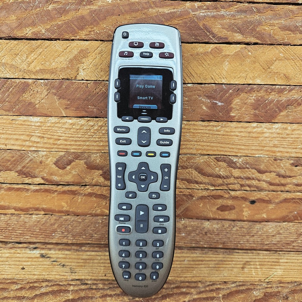 Logitech Harmony 650 Programmable Universal Remote Color Screen Tested Used
