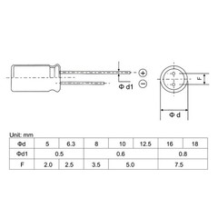 25pack Aluminum Electrolytic Capacitors 470uF 35V 105C
