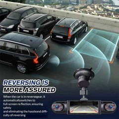 4-Channel Dashcam 360° 1080P HD Car Dash Cam Front Rear Inside Left Right