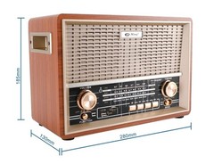 Retro- Style Decorative Radio Multifunction Music Player Bluetooth Speaker Radio