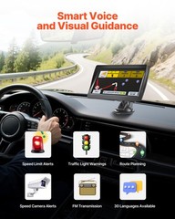 VEVOR GPS Navigator for Car 7in Touch Screen 8GB GPS Navigation System with Map