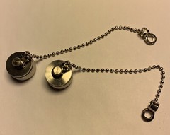 N Female Or UHF Female Pl259 so239 2 PACK METAL Screw Cap with Mount Chain USA