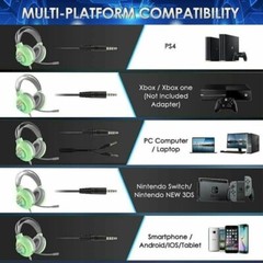 Gaming Headphone With Mic Headset For PC Laptop Mac Nintendo PS4 3.5mm 029