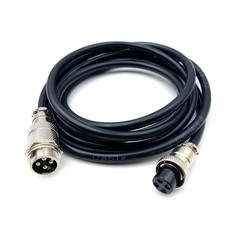 1.64 Ft GX16 4Pin Male To Female Aviation Cable Panel Mount Adapter Cordset