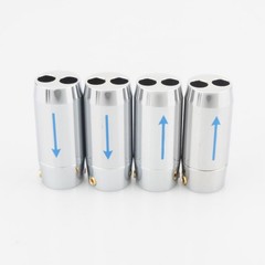 4pcs 46mm Aluminium HiFi Speaker Pants Y Splitter for RCA Bi-Wire Cable DIY