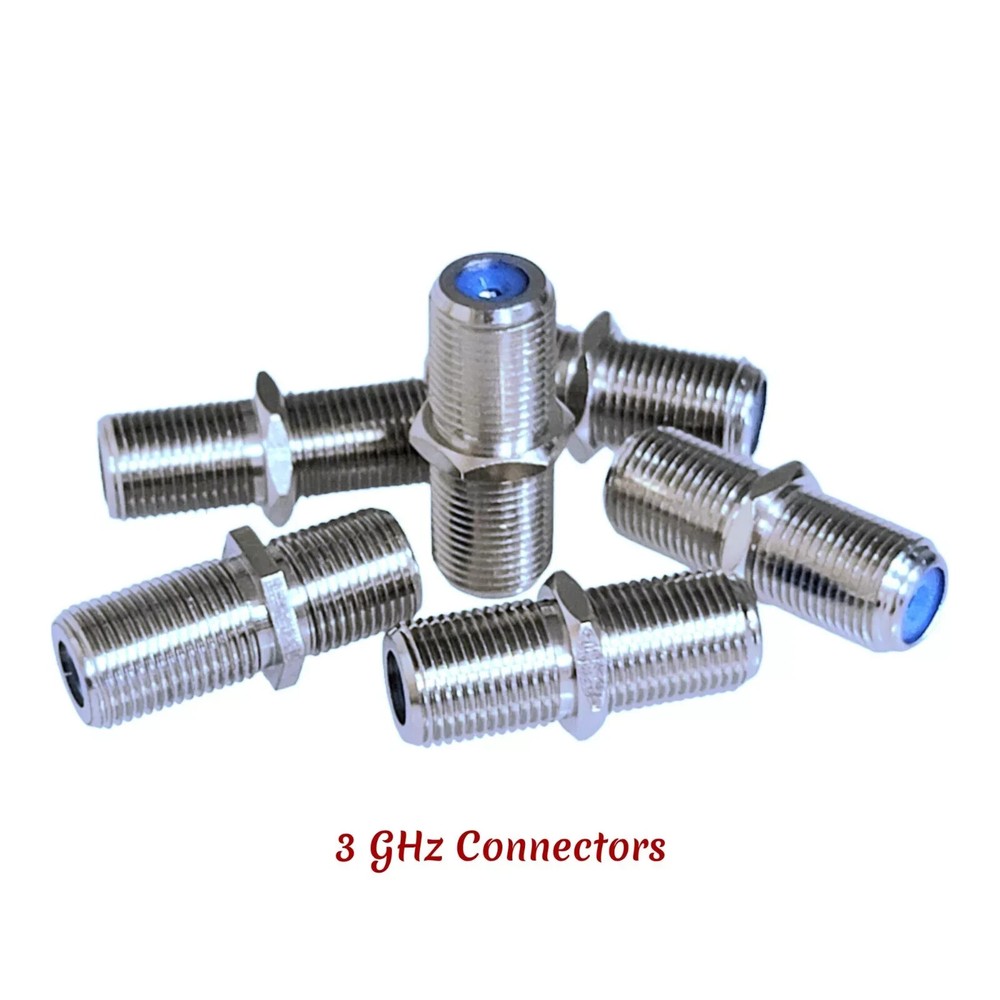 RG6 RG59 Female to Female Coaxial Coupler F-Type F81 Barrel Coax Adapter Lot