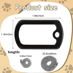 10 Pack Dog Tag Silencers, Black Engraved Silicone 5.2x3x0.3cm,