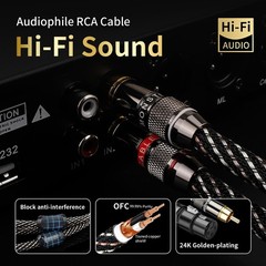 RCA to XLR Adapter Cables 1.64FT – 2-Pack Male to Female, Gold-Plated, HiFi Audi