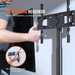 VEVOR TV Stand Mount Swivel Universal TV Stand for 32″-65″ TVs Adjustable Height
