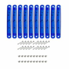 10X Blue LED Side Marker Lights Bullet Clearance Light Truck Trailer Wateproof